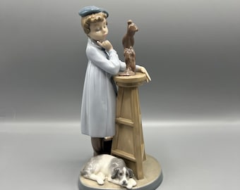 Vintage Lladro Porcelain Figurine: Little Sculptor With Sleeping