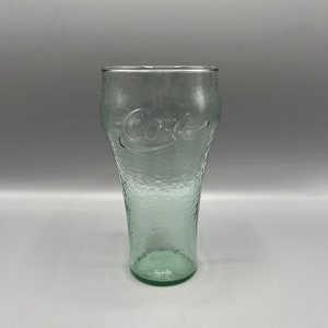 Vintage Coca Cola Glass: Georgia Green Pebble Dimpled Coke Glass
