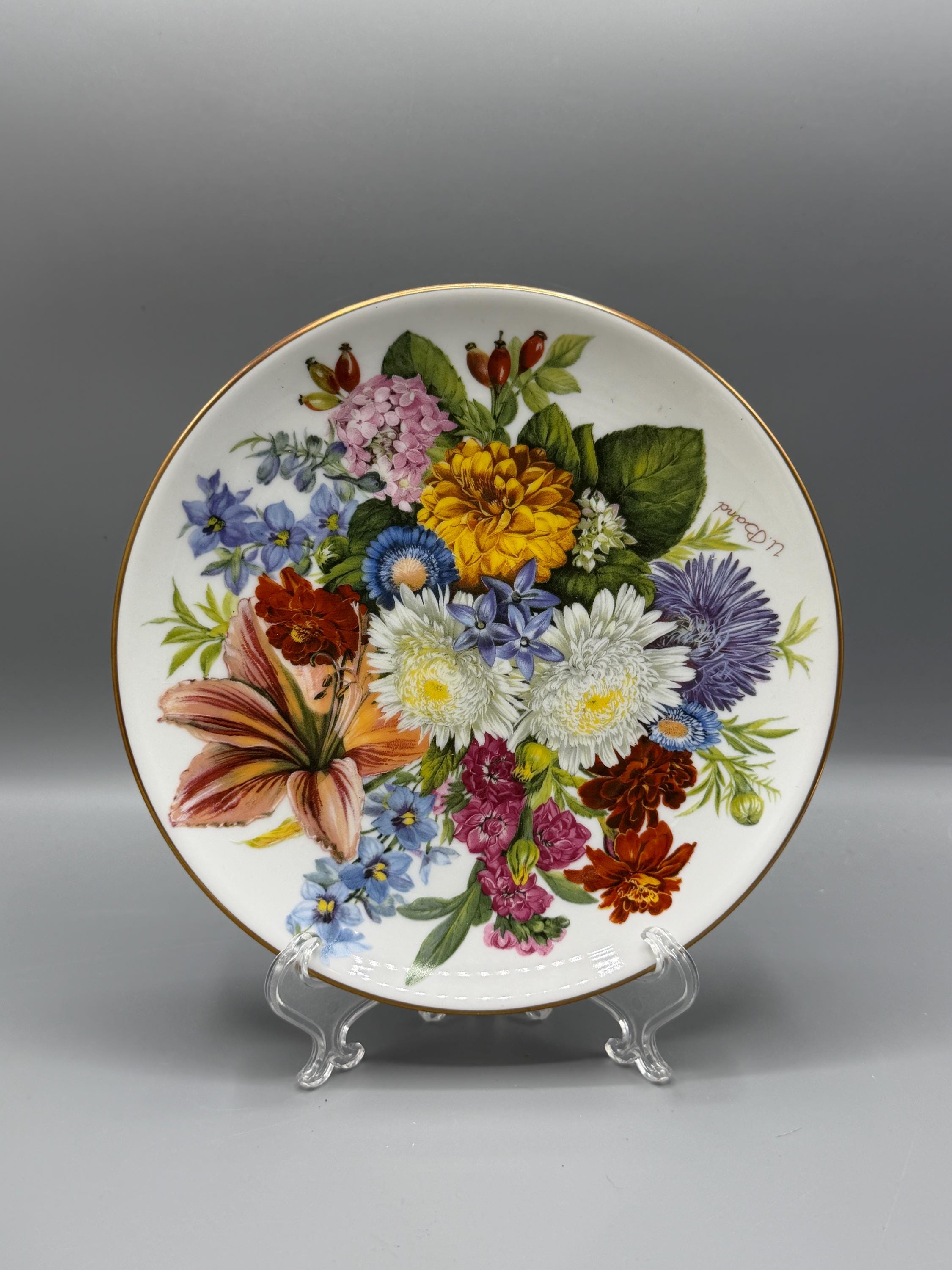 Roses Plate 1988 - Etsy