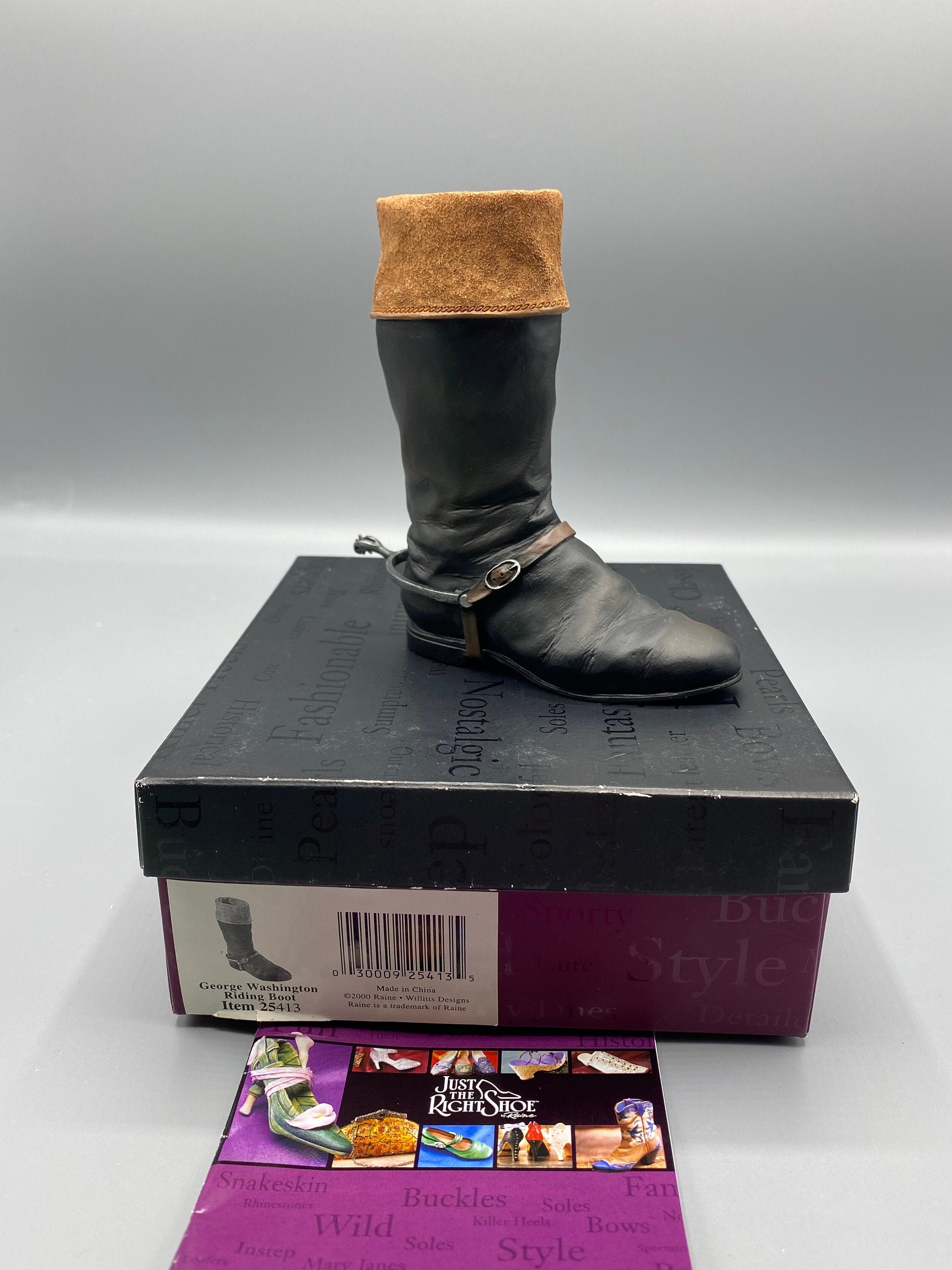 BRAND NEW!George Washington Riding Boot Sculptured Figurine # 25413 by Raine 