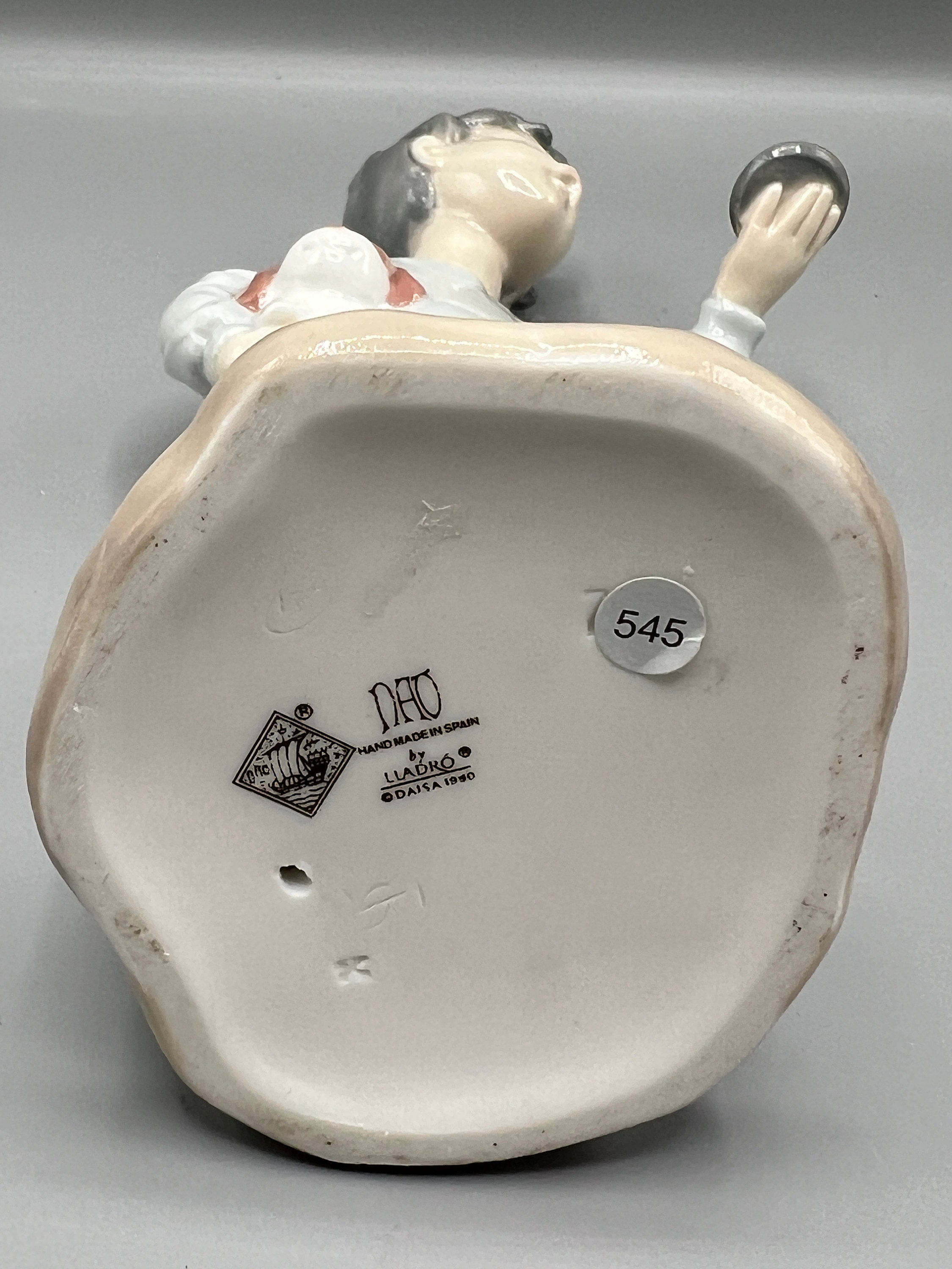 Vintage NAO Lladro Porcelain Figurine: Boy With Candle, Dog