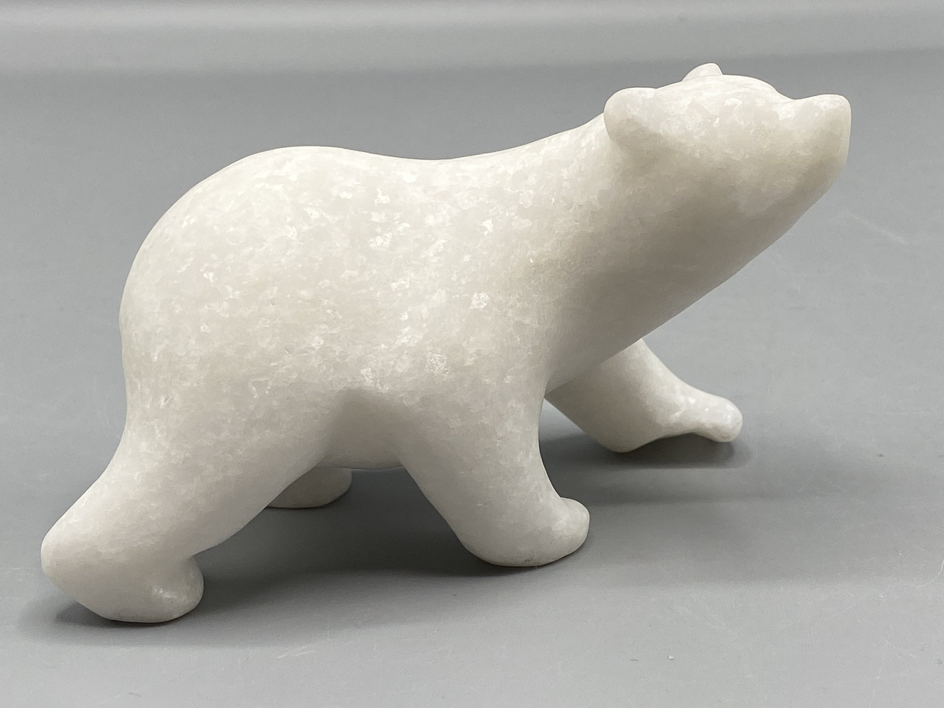 Star Marble Stone Hand Carved Polar Bear Etsy