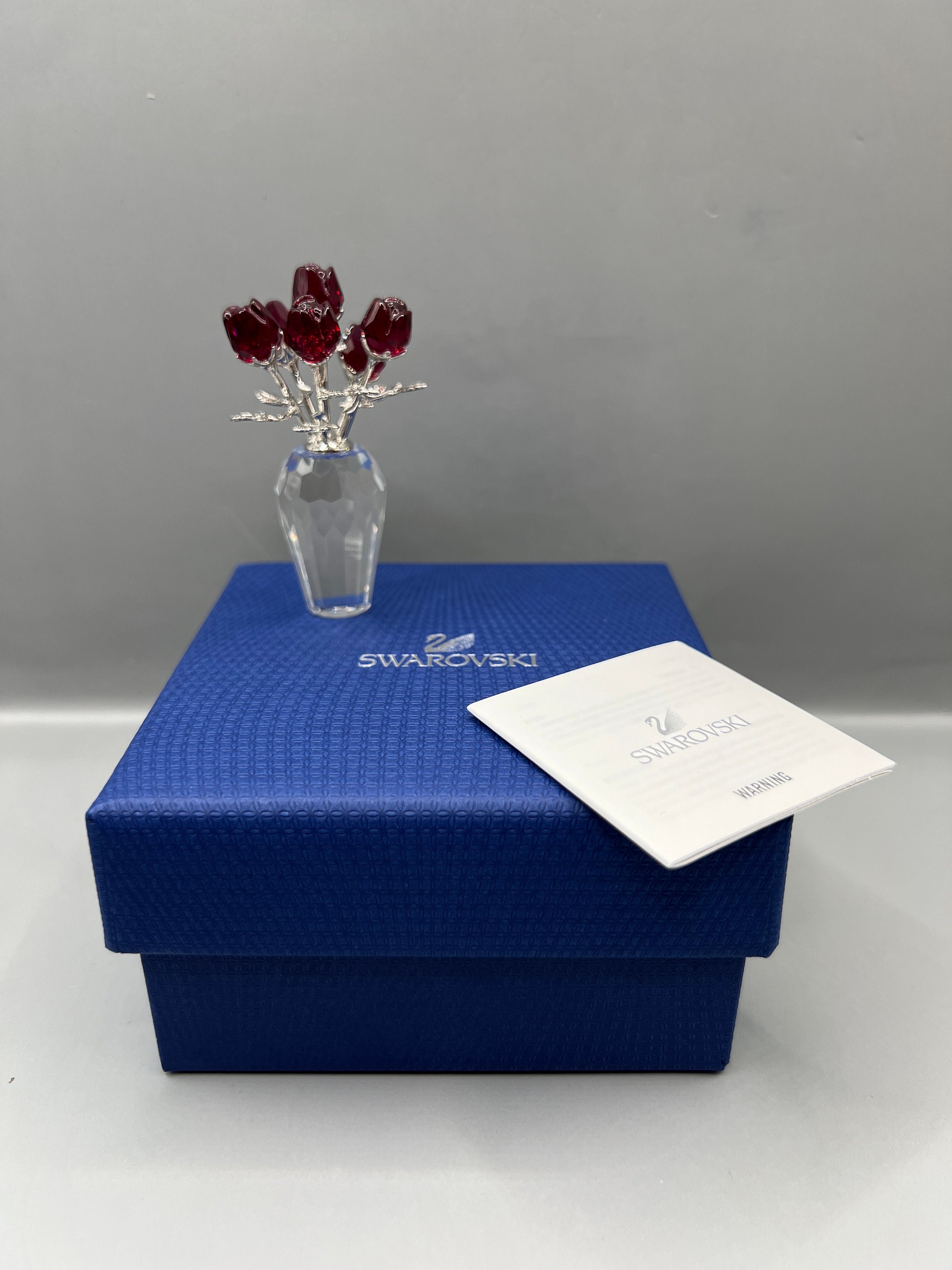 Swarovski クリスタル 花の置物 箱 証明書付き（スワロフスキー