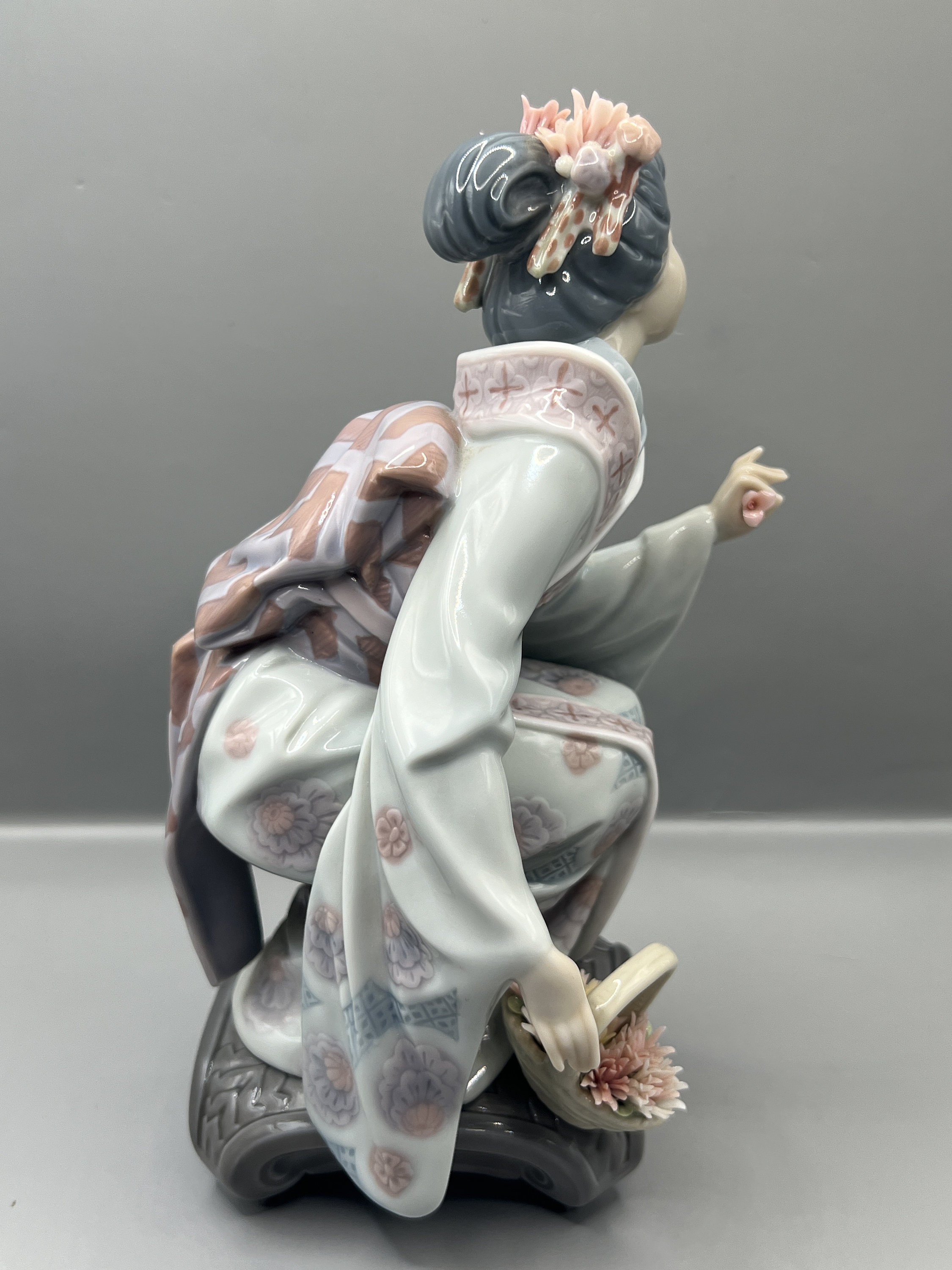 LLADRO 月に座る子供の像 6848 Vintage Lladro #1448 Japonesita Sentada Num 2 - “yuki