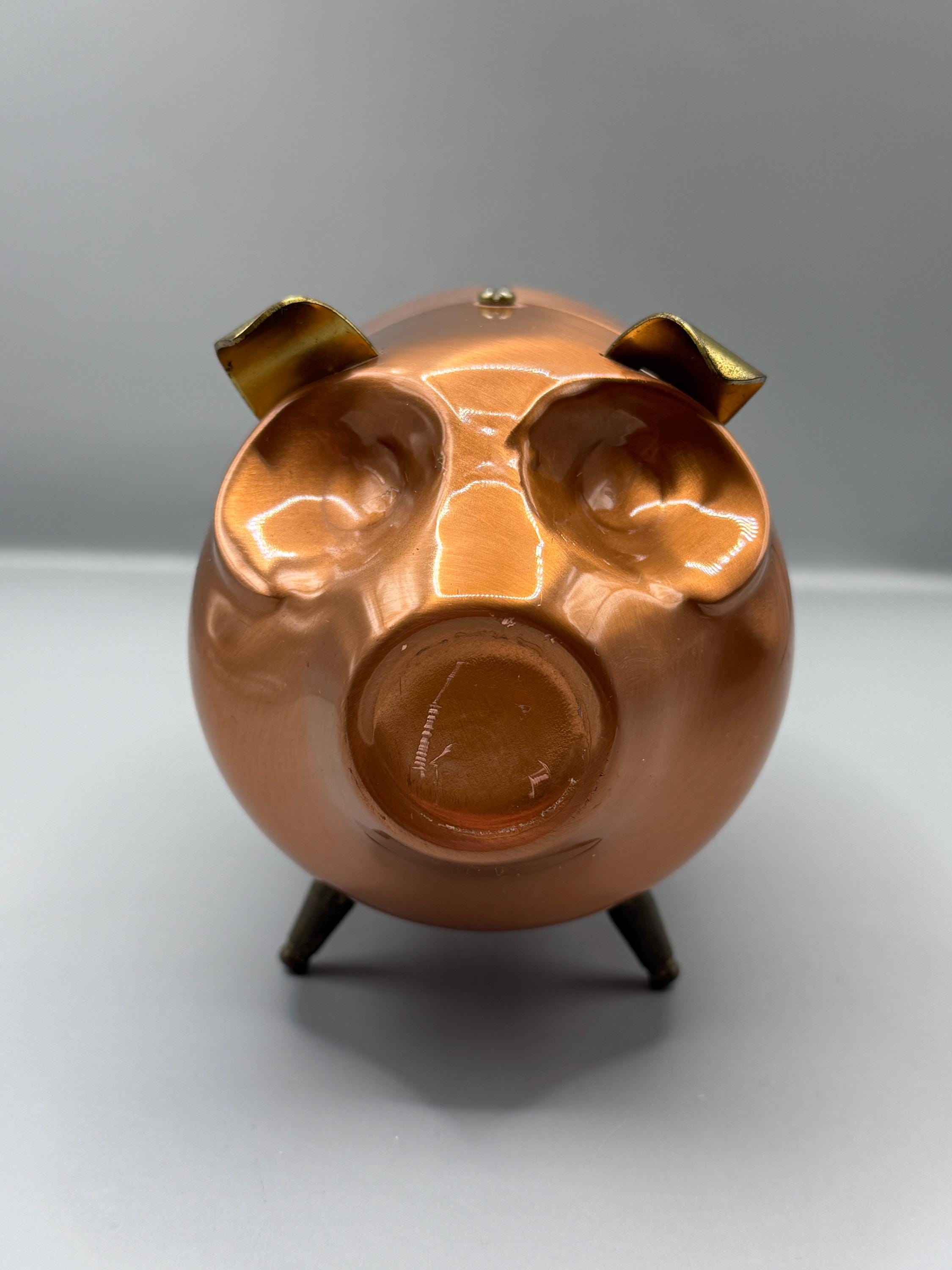 Vintage Metal Piggy Bank - Etsy Canada