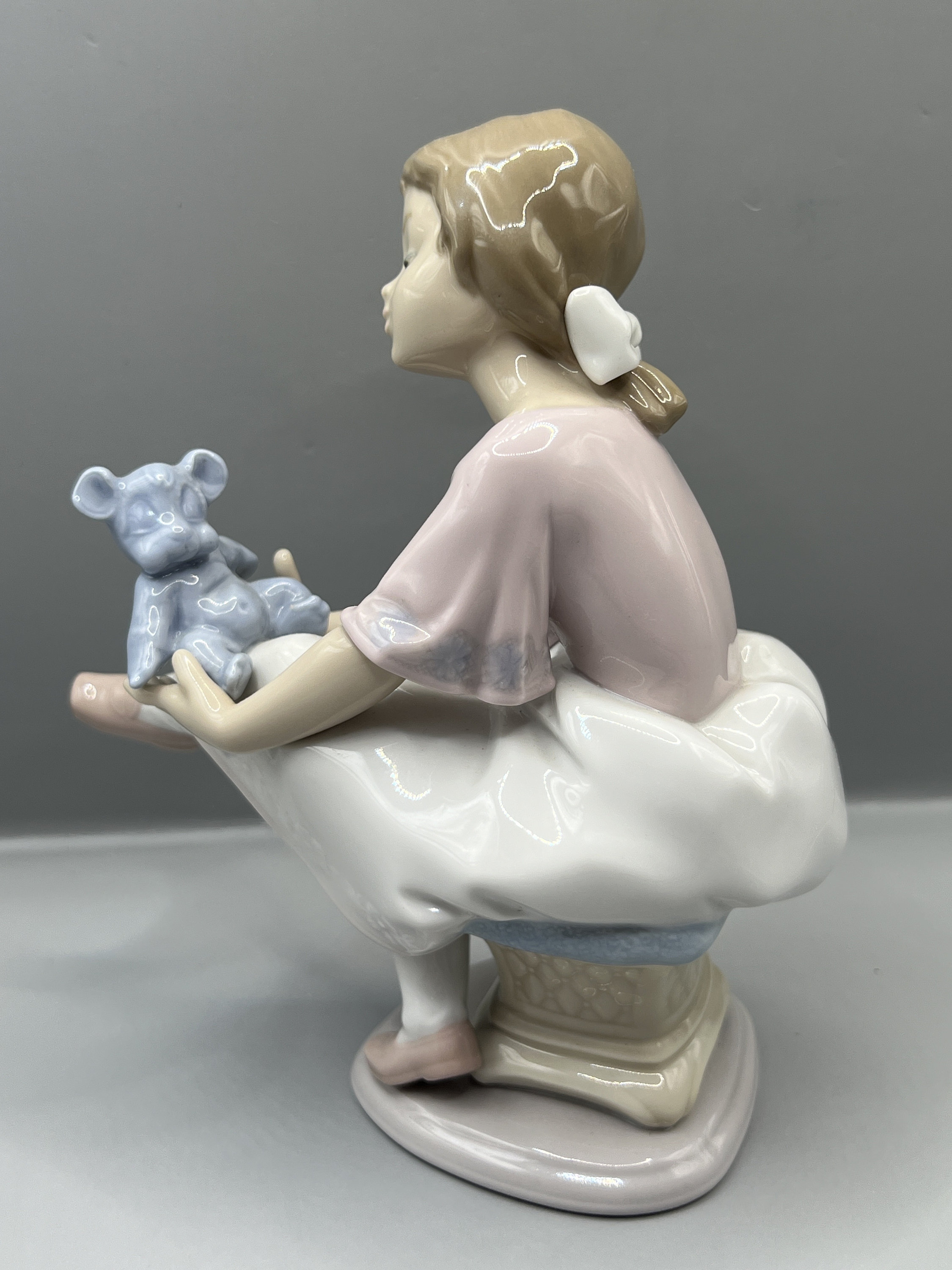 Vintage Lladro Girl With Teddy Bear Figurine – Friend #7620 - Etsy
