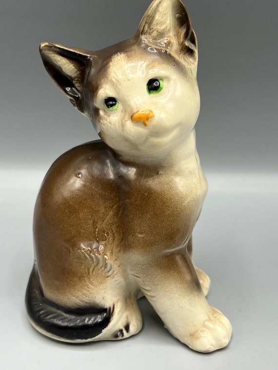 工芸品 NEKONEKO Vintage Ceramic Cat - Mid Century Nippon Yoko Boeki Co