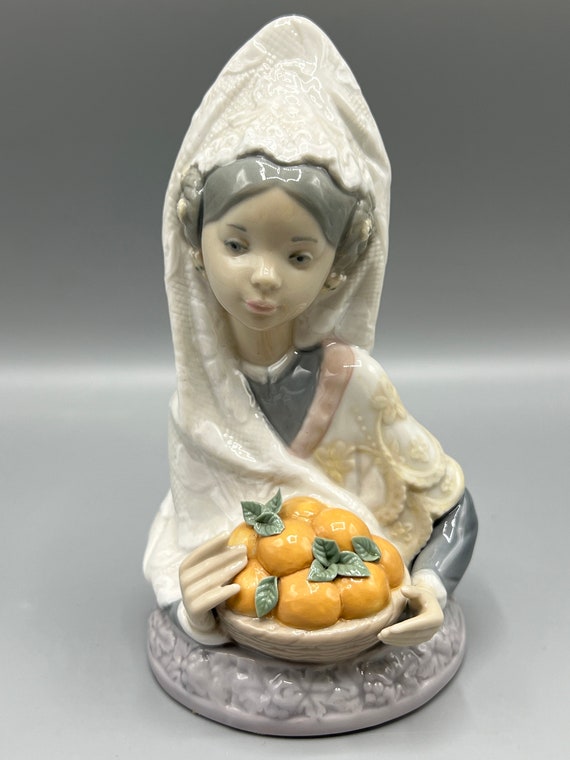 リヤドロ/花かご少女/絶版品/1993年製 ☆美品☆ リヤドロ LLADRO『花