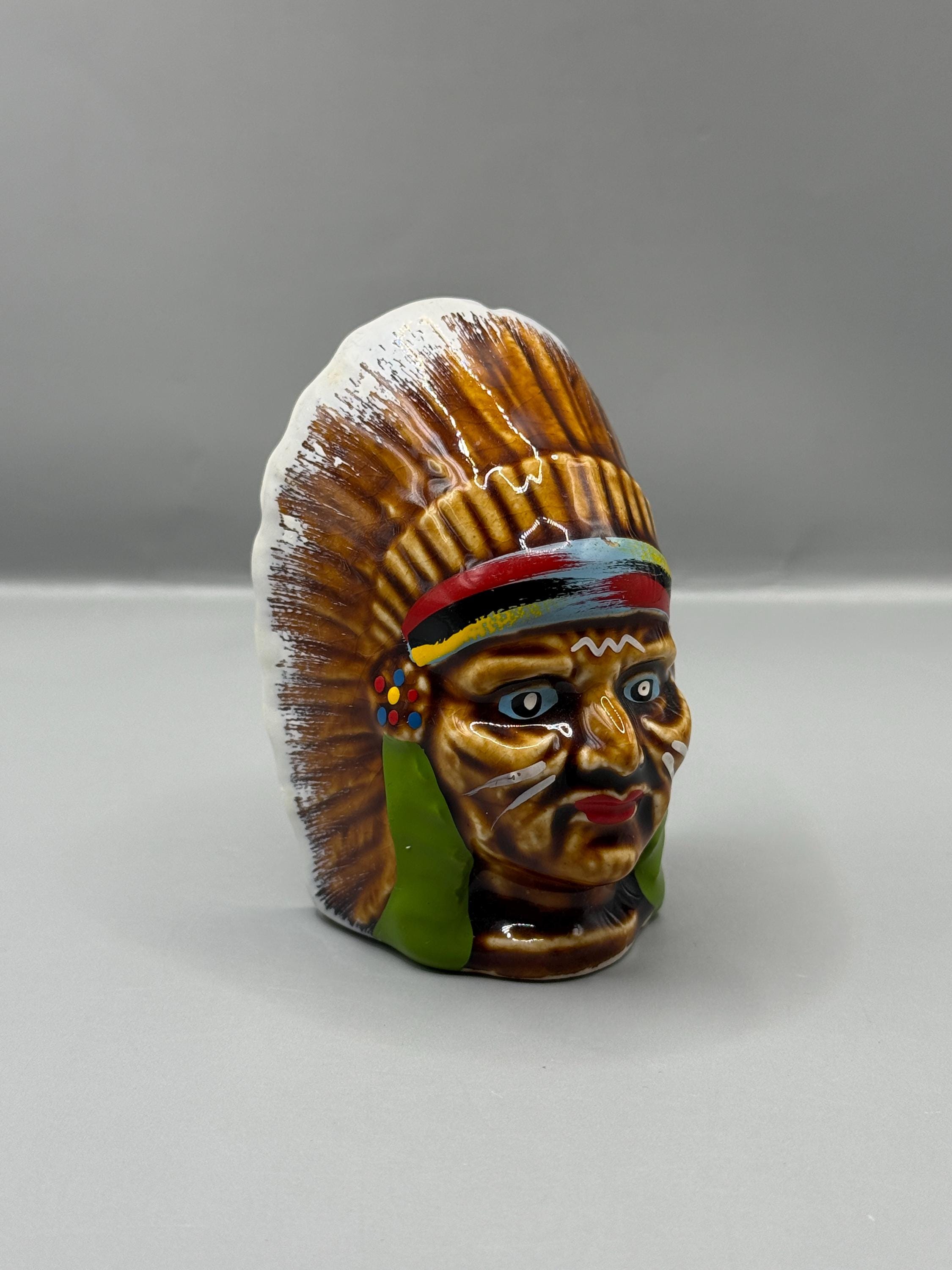 Ceramic Indian Chief - Etsy