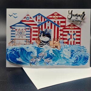 Grußkarten - einzigartige und handgemachte 3D-Elemente, Druck von Aquarellmalerei, einzigartig mit Liebe für alle Feierlichkeiten gemacht.