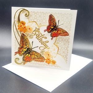 Grußkarten - einzigartige und handgemachte 3D-Elemente, Druck von Aquarellmalerei, einzigartig, mit Liebe für GEBURTSTAGS-Feiern gemacht.