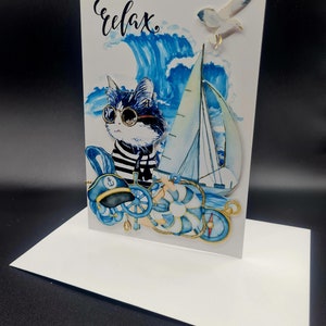 Grußkarten - einzigartige und handgemachte 3D-Elemente, Druck von Aquarellmalerei, einzigartig, mit Liebe zum Feiern gemacht.