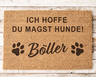 Dog Doormat Customizable with Coconut Fiber Names Dog Owner Gift