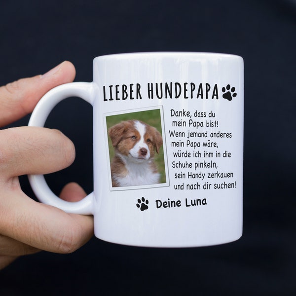 Tasse Hundepapa Personalisierte Hundetasse Mit Foto Geschenk Für Hundebesitzer