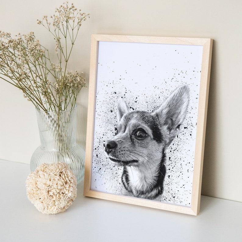 Dog Portrait Personalized Photo Dog Portrait For Dog Owner Gift Animal Portrait image 9