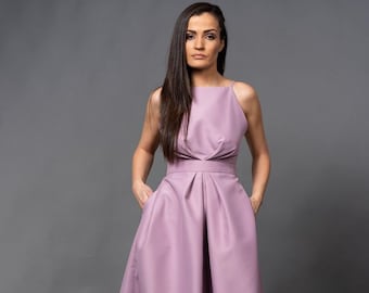 Purple Wedding Dress / Bridesmaid Purple Dress / Wedding Photo Session Dress / Wedding Alternative Satin Dress