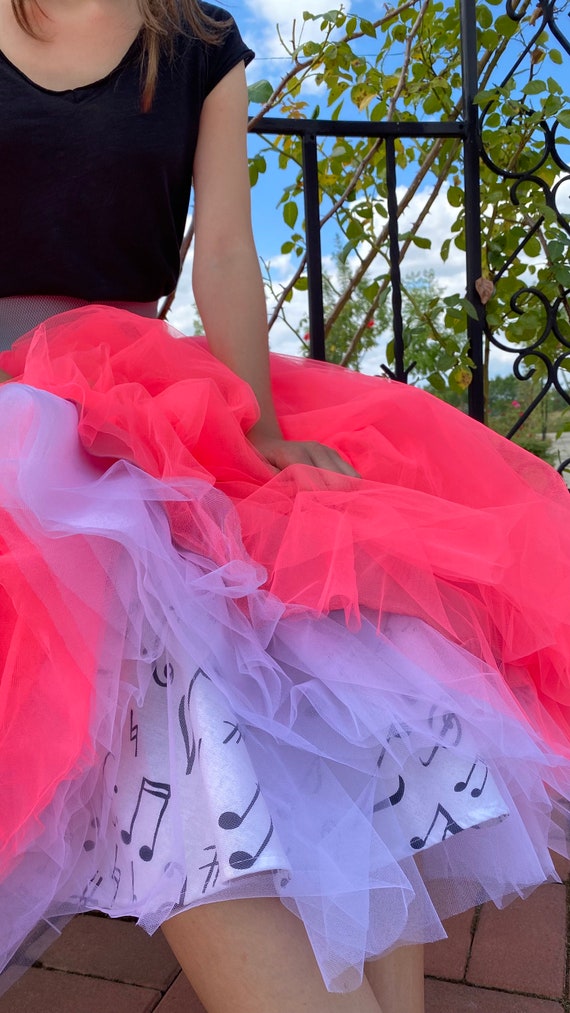 Tutú plisado de tul para mujer, Falda de baile informal de talla grande  para fiesta, baile