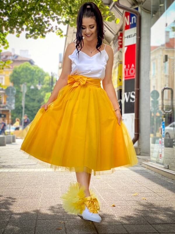 falda-corta-amarilla-flores - TUL - Tienda online de Moda de mujer