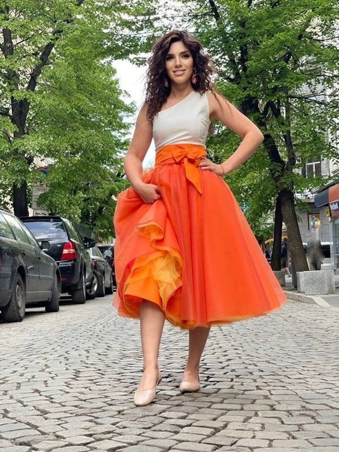 Tüllrock Damen Lang & Midi - Mehrlagiger Faltenrock Mit Mesh Saum Für Karneval & Sommer