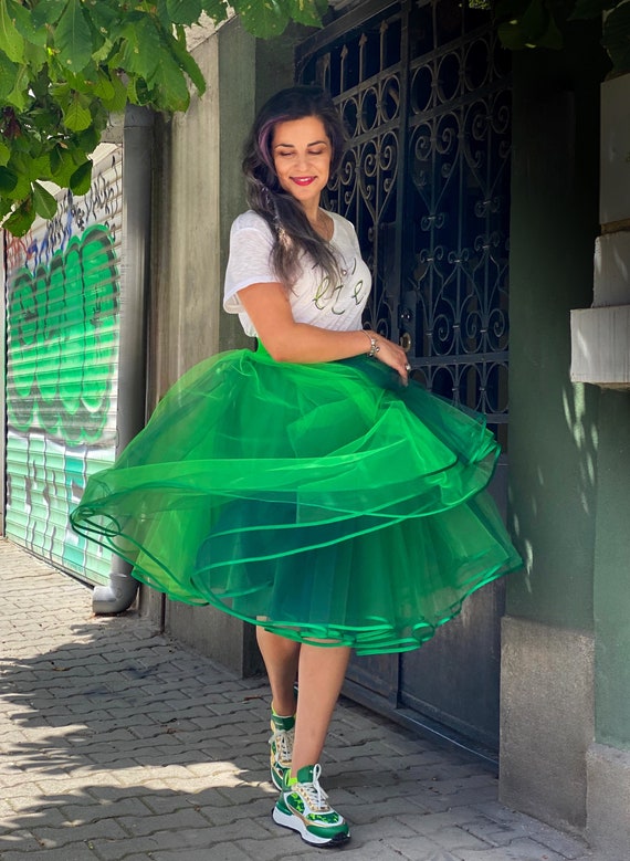 green tutu dress for adults Emerald Green Tulle Skirt: Romantic Party Tutu, Verne