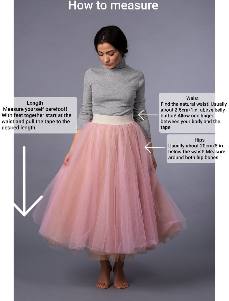 6 Layers Pink Tulle Skirt  Midi Tulle Skirt  Bridesmaid image 5