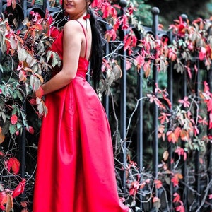 Red Dress / Coctail Party Dress / Bridesmaid Red Dress / Second Wedding Dress image 4