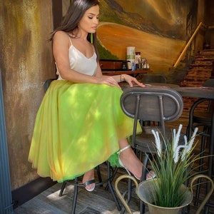 Grün & Oranger Tüllrock: Mehrlagiges Tütü, Verne