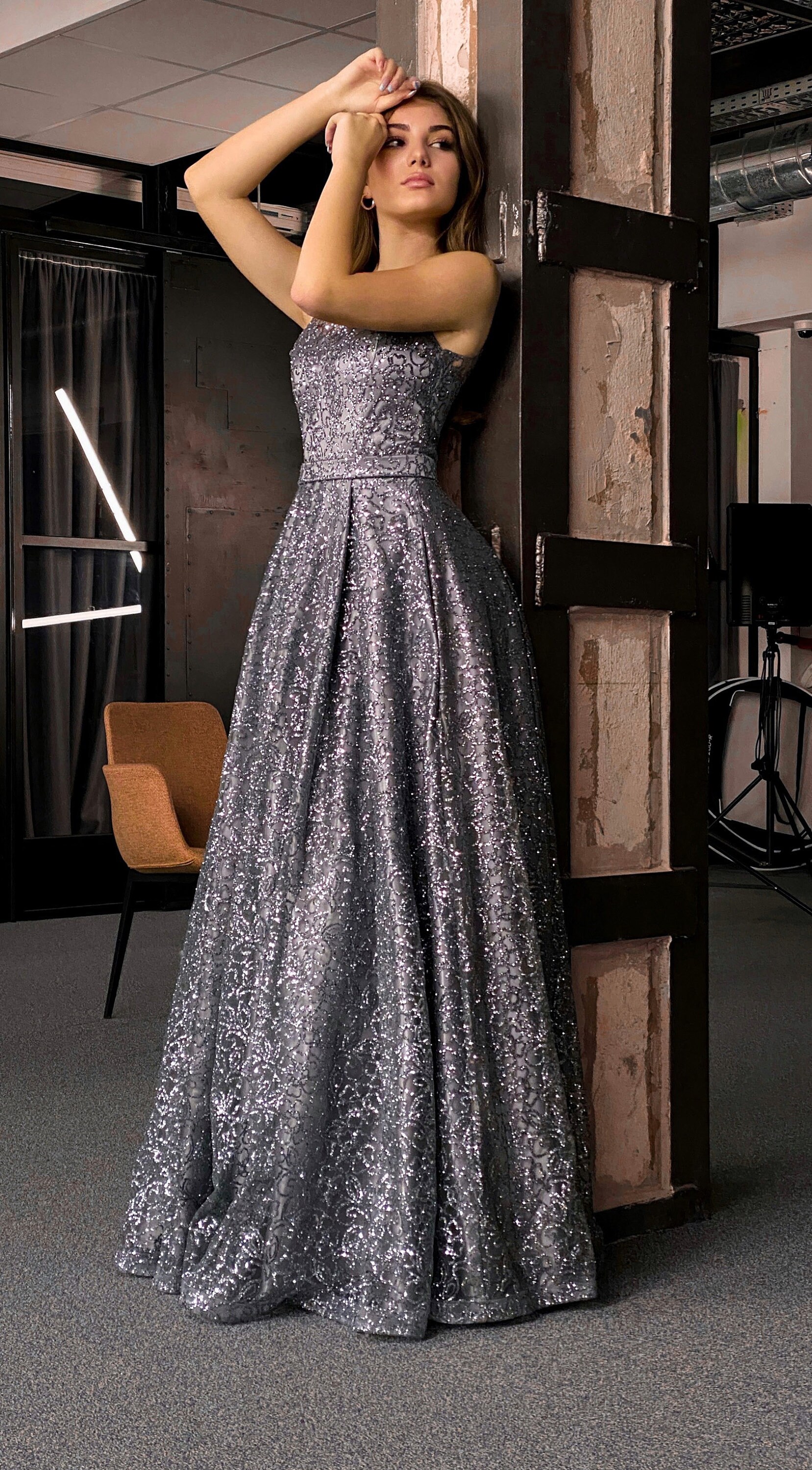 silver beaded prom dress Sparkly Off Shoulder Mermaid Silver Beaded Backless Sequin Prom Dresses,  FC1779