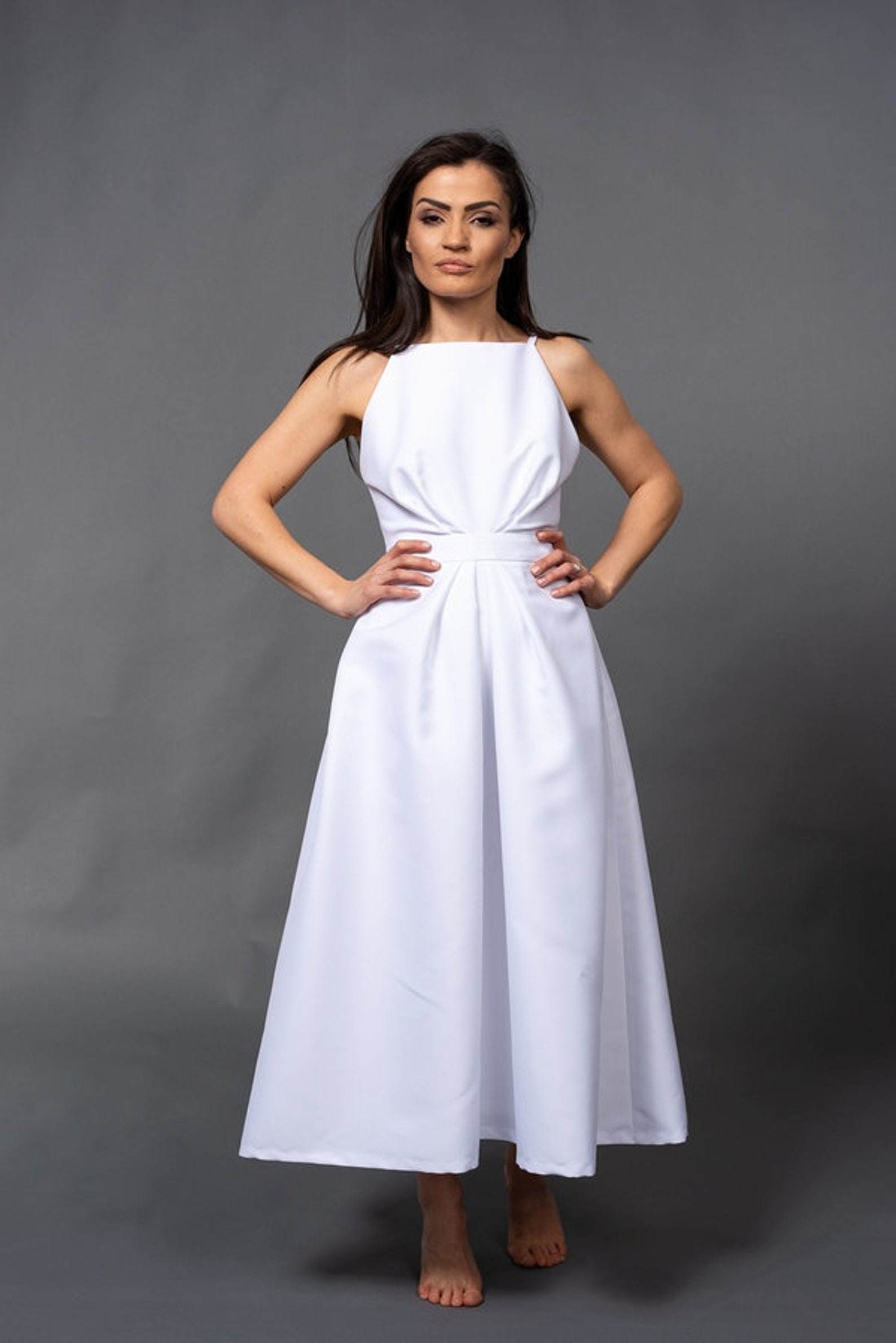 White Long Fantasy Dress / Second Wedding White Dress / Etsy