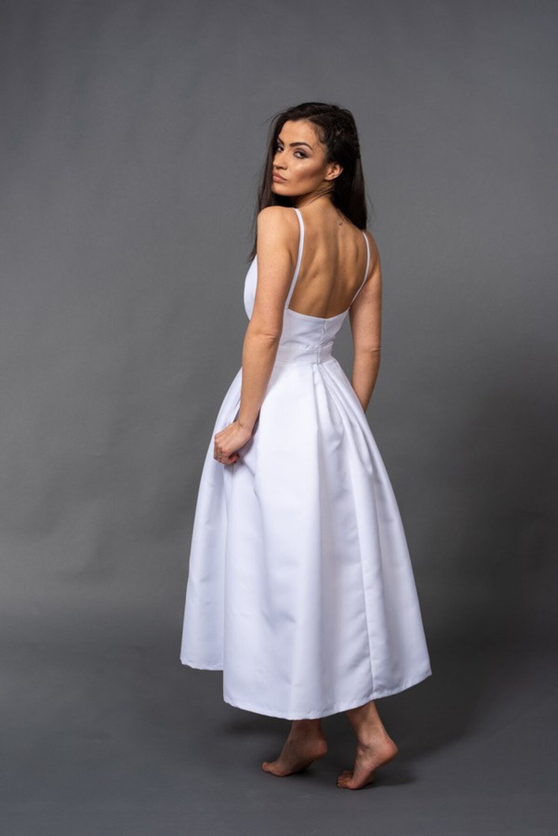 White Long Fantasy Dress / Second Wedding White Dress / Etsy