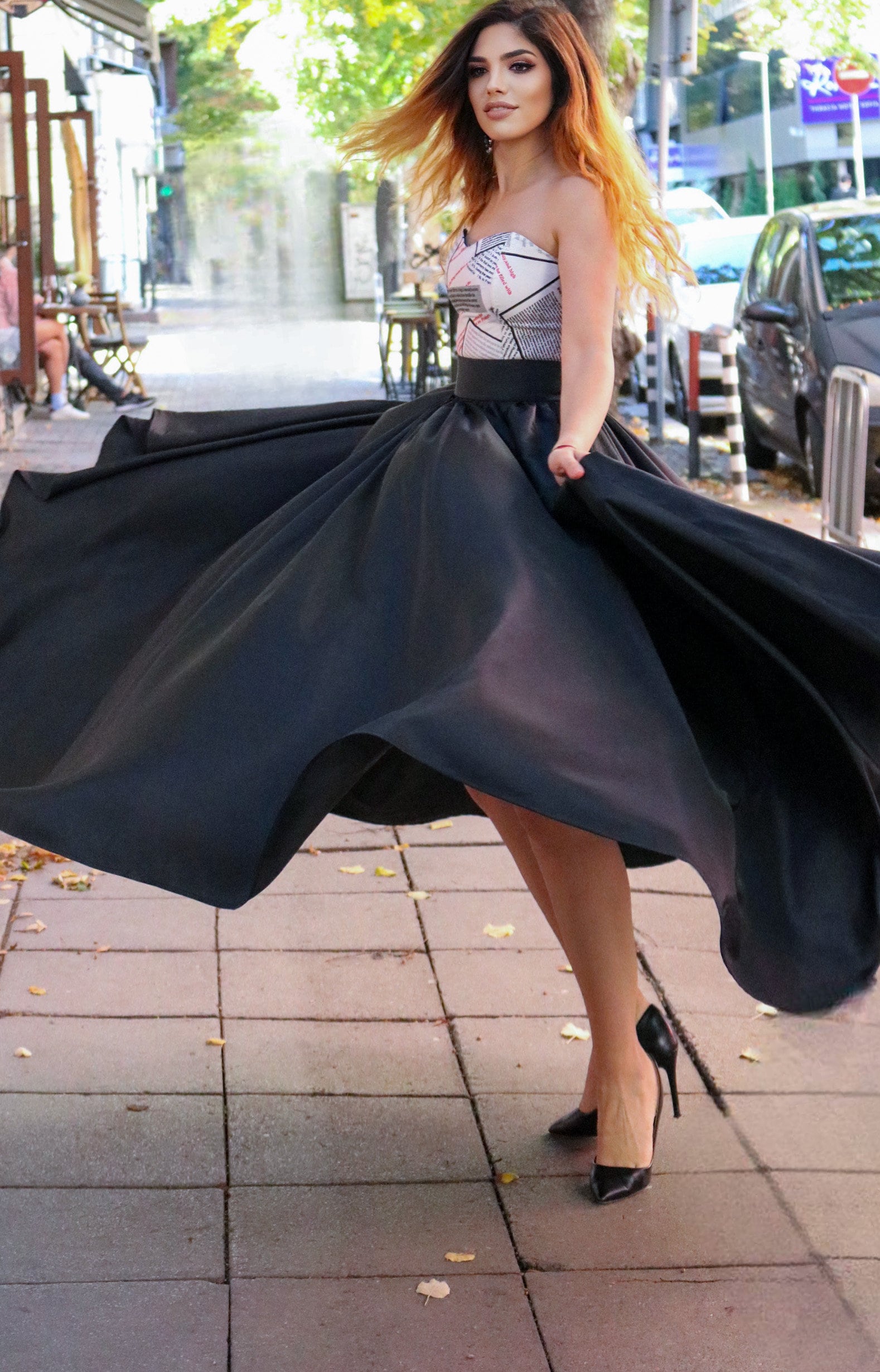 Taffeta Black Maxi Skirt /formal Long Black Skirt / Prom Party Floor Skirt  / Special Evening Skirt -  Sweden