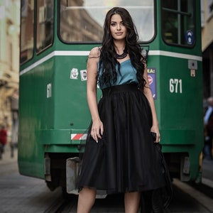 Elegant Black Tulle Skirt by VERNE Atelier - Customizable tutu