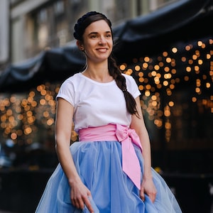Midi Blue Tulle Skirt / Party Midi Skirt / Wedding Midi Skirt / Bridesmaid Midi Skirt / Summer Midi Skirt