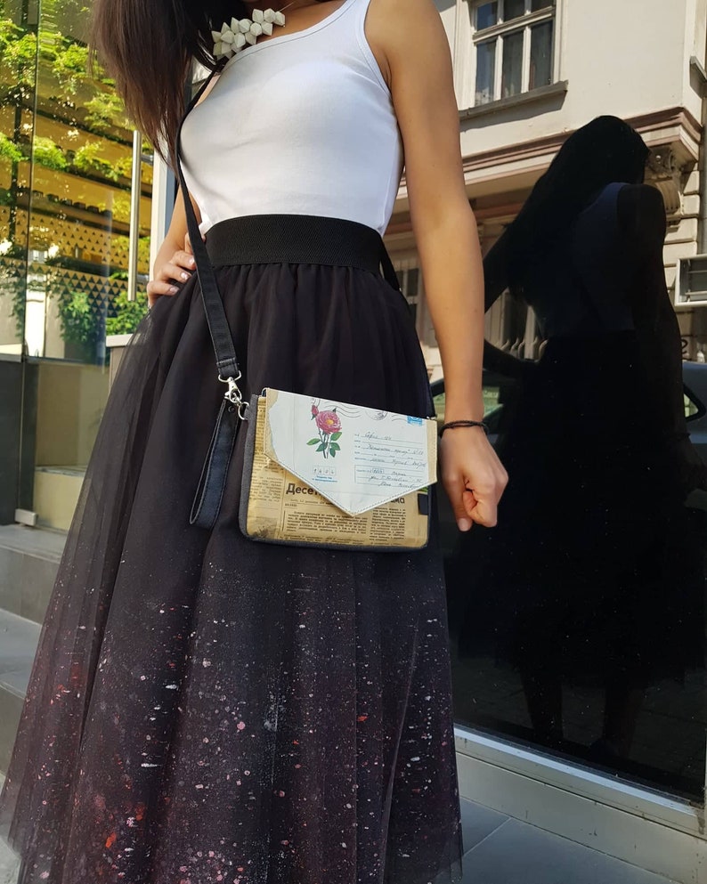 Black Sprayed Tulle Skirt  Party Skirt  Midi Tulle Skirt image 5