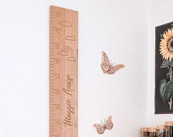 Wooden Hardwood Height Ruler Chart | Etsy