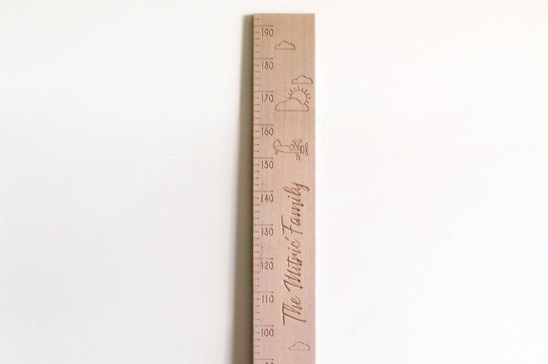 Plane State Ruler Plane & Clouds - Wooden Hardwood Height Ruler Char - Etsy Australia
