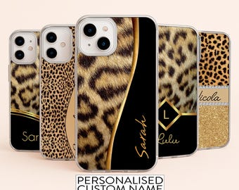 Personalized Leopard Print Phone Case: Glam Cheetah Cover for iPhone & Samsung