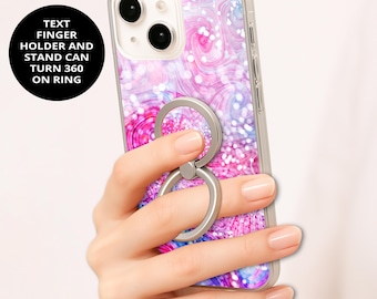 Glitter Phone Case with Ring Stand: Sparkly Cover for Samsung, iPhone