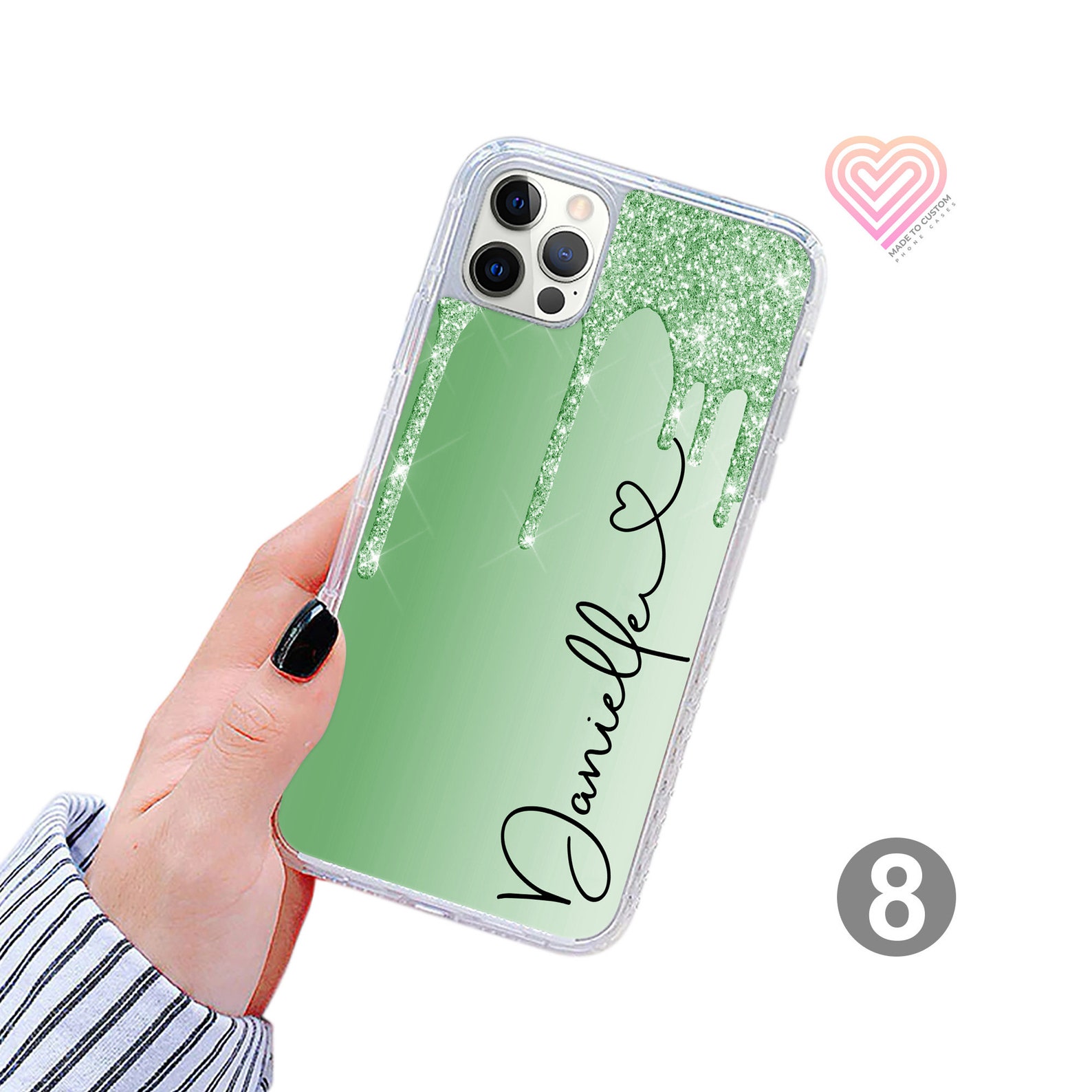 PERSONALISED Phone Case Initials Name Gel Marbled Cover for Etsy UK