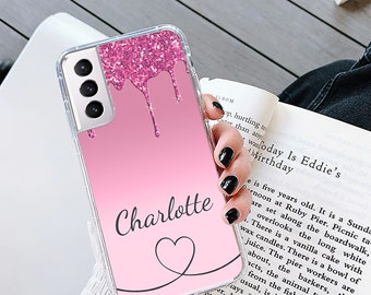Custom Name Sparkle Samsung Galaxy A16 Case: Glitter Aluminum Back