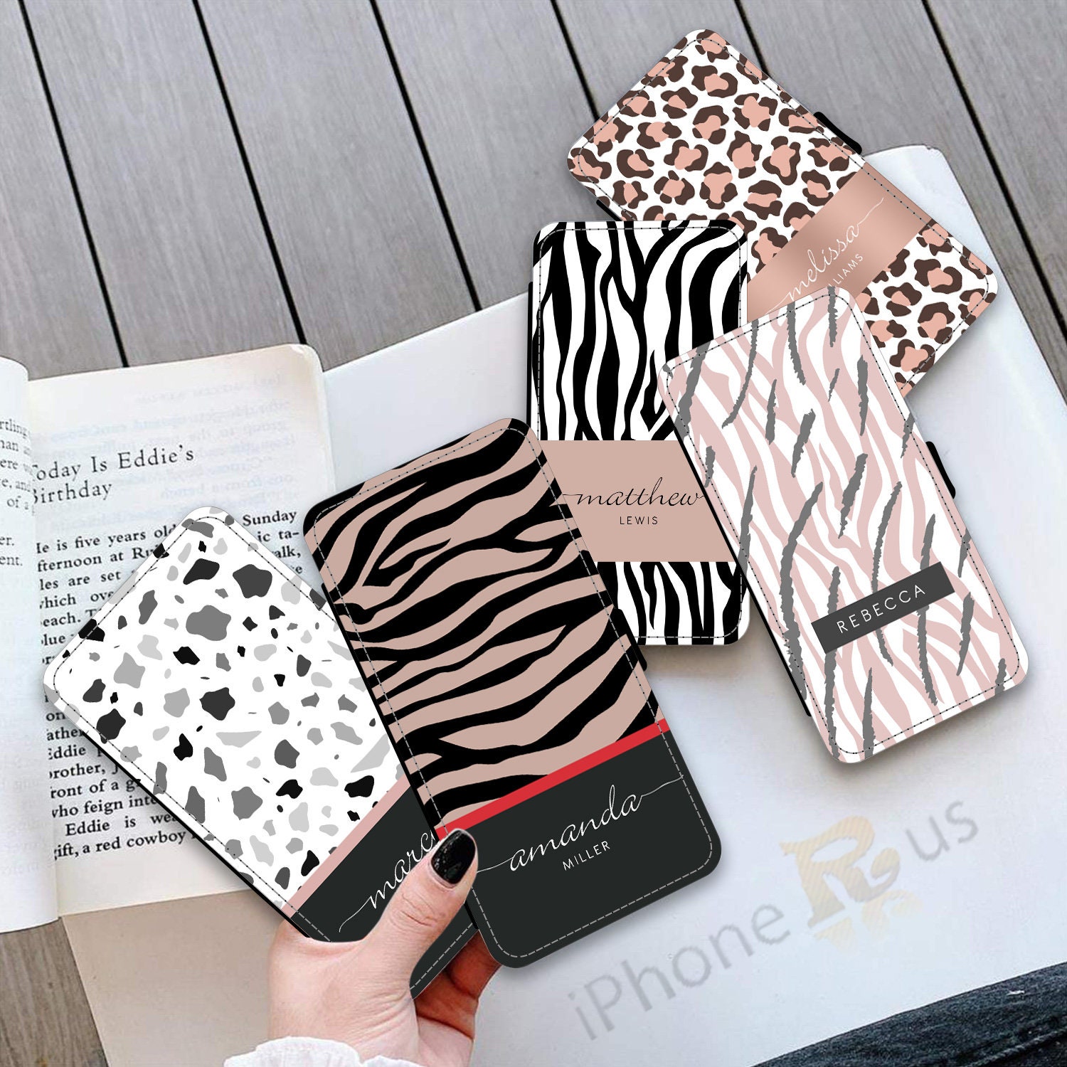 For Samsung Galaxy S10 S20 S21 S22 S23 Leopard Leather Flip Wallet Phone  Case