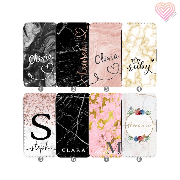 PERSONALISED pu Leather Flip wallet phone case for Samsung Galaxy S21  Samsung A21s Samsung S20 FE A12 A52 iPhone 14 13 12 11 XR se 2020 167