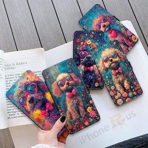 Custodia per telefono con portafoglio per iPhone Samsung STAMPATA Funky Cockapoo Dog PU Pelle Porta carte Samsung S25 iPhone 16 Series MJ58