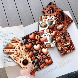 Étui portefeuille pour iPhone pour Samsung, design amateur de café, porte-cartes en cuir PU, Samsung S25, iPhone 16, série MJ32
