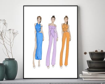 Trendy Fashion Illustration - Digital Download