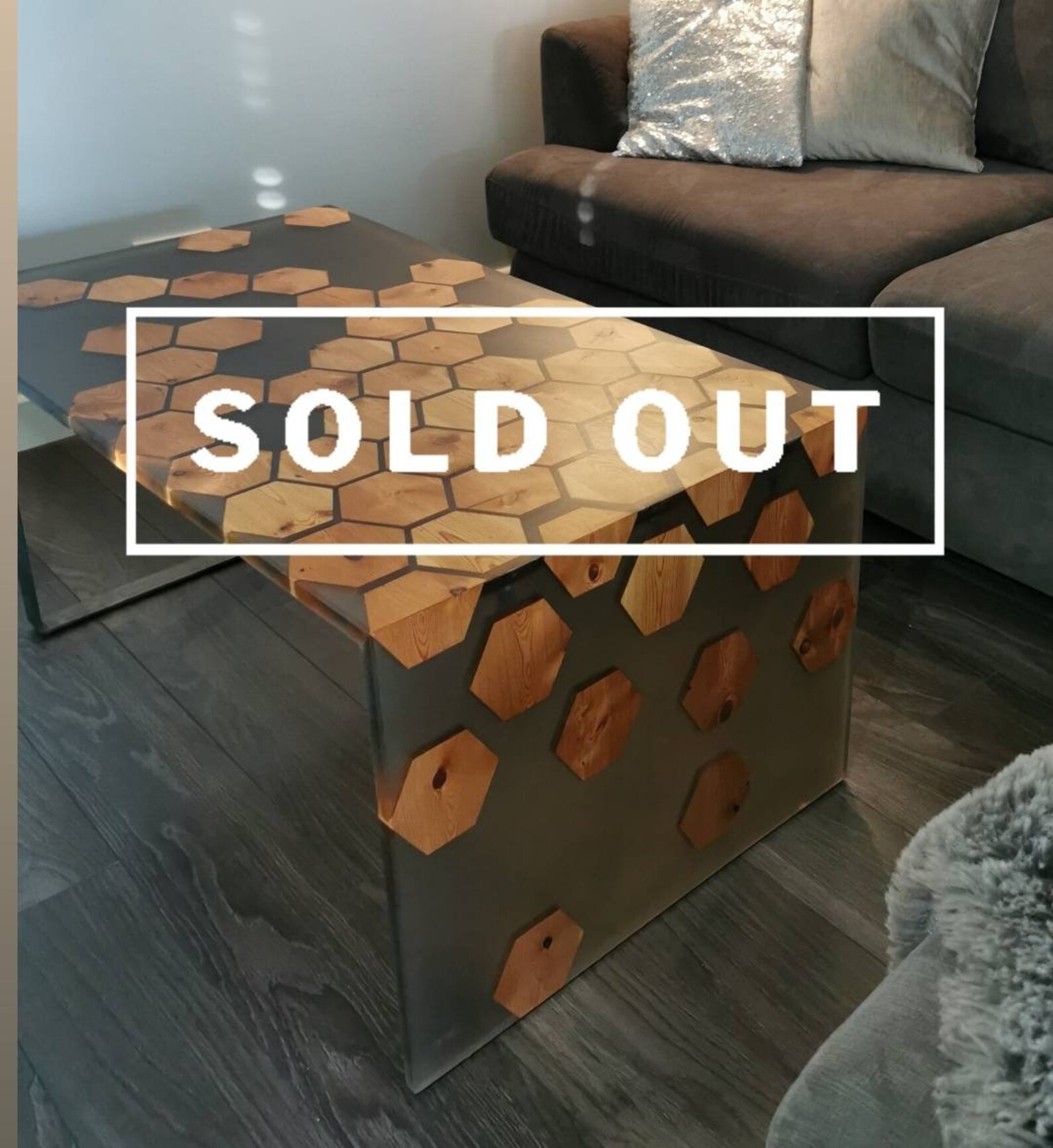 Resin Table Epoxy Resin Coffee Table Hexagon Etsy