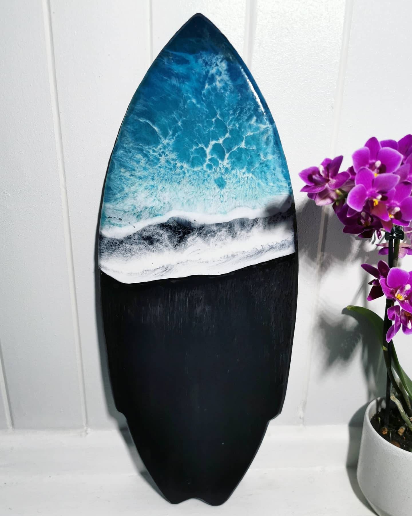 Surfboard Wall Art Epoxy Resin Ocean Decor Home Inspo Etsy