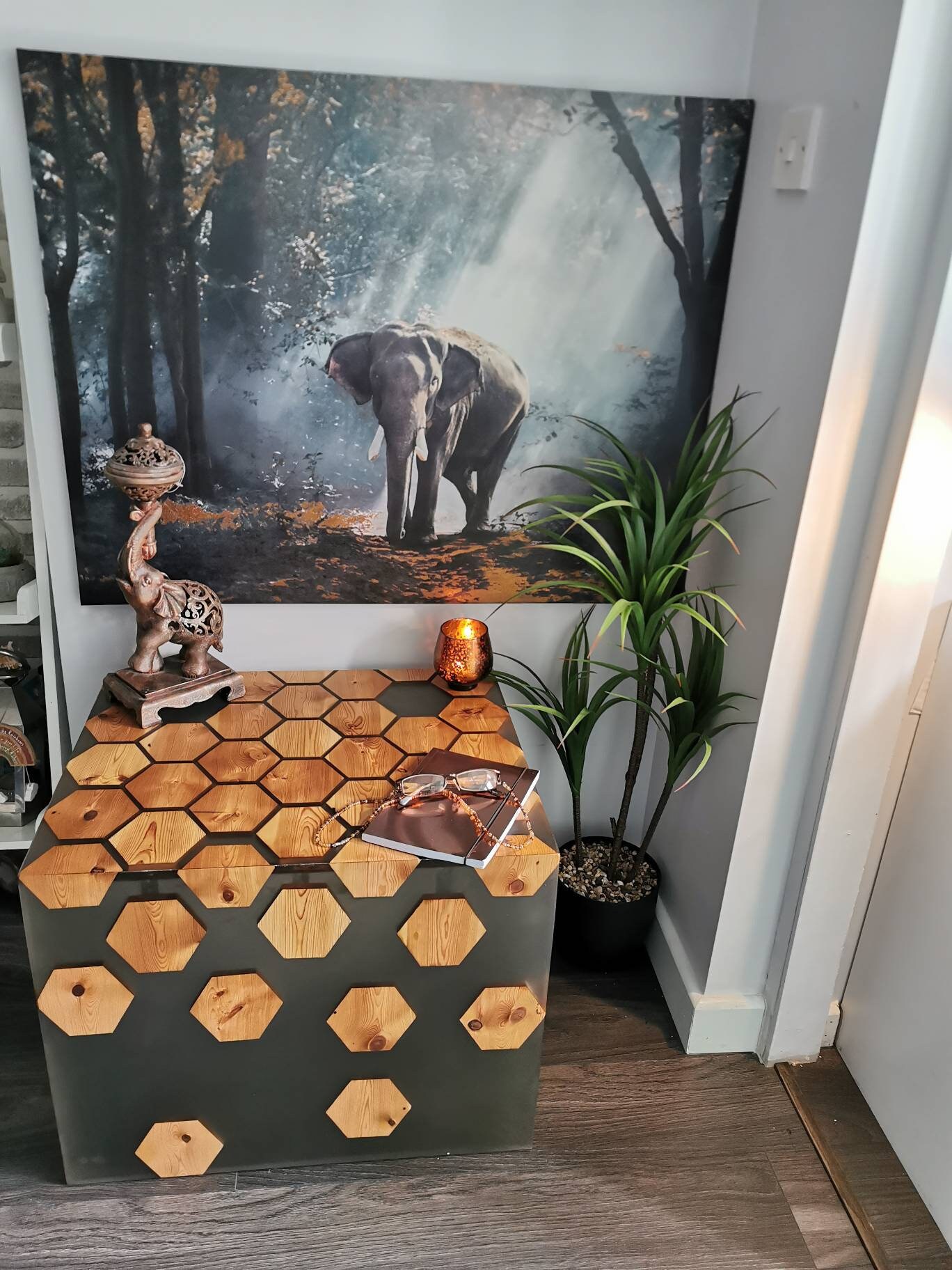 Epoxy Resin Tabl Hexagon Table Beehive Pattern Etsy