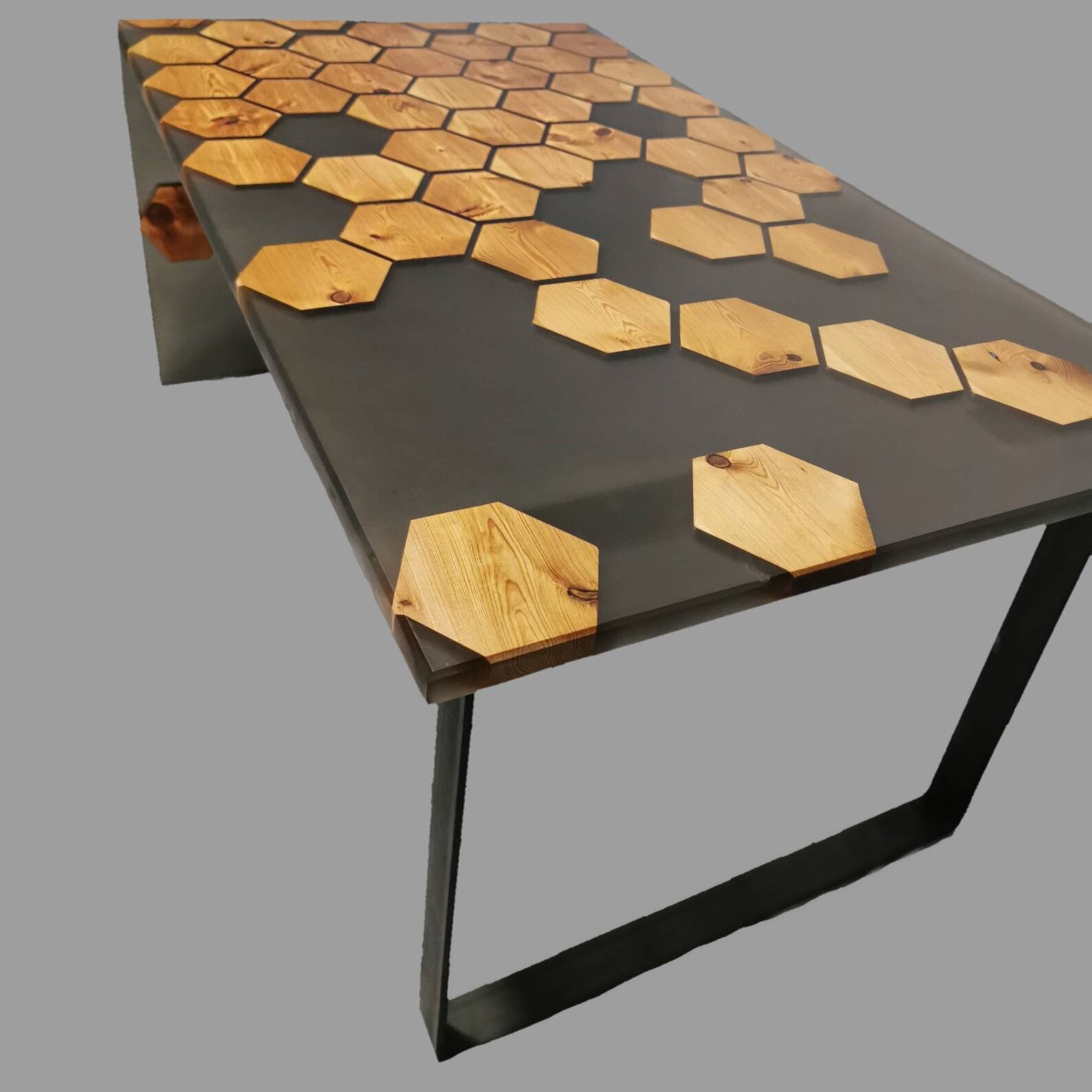 Resin Table Epoxy Resin Coffee Table Hexagon Etsy