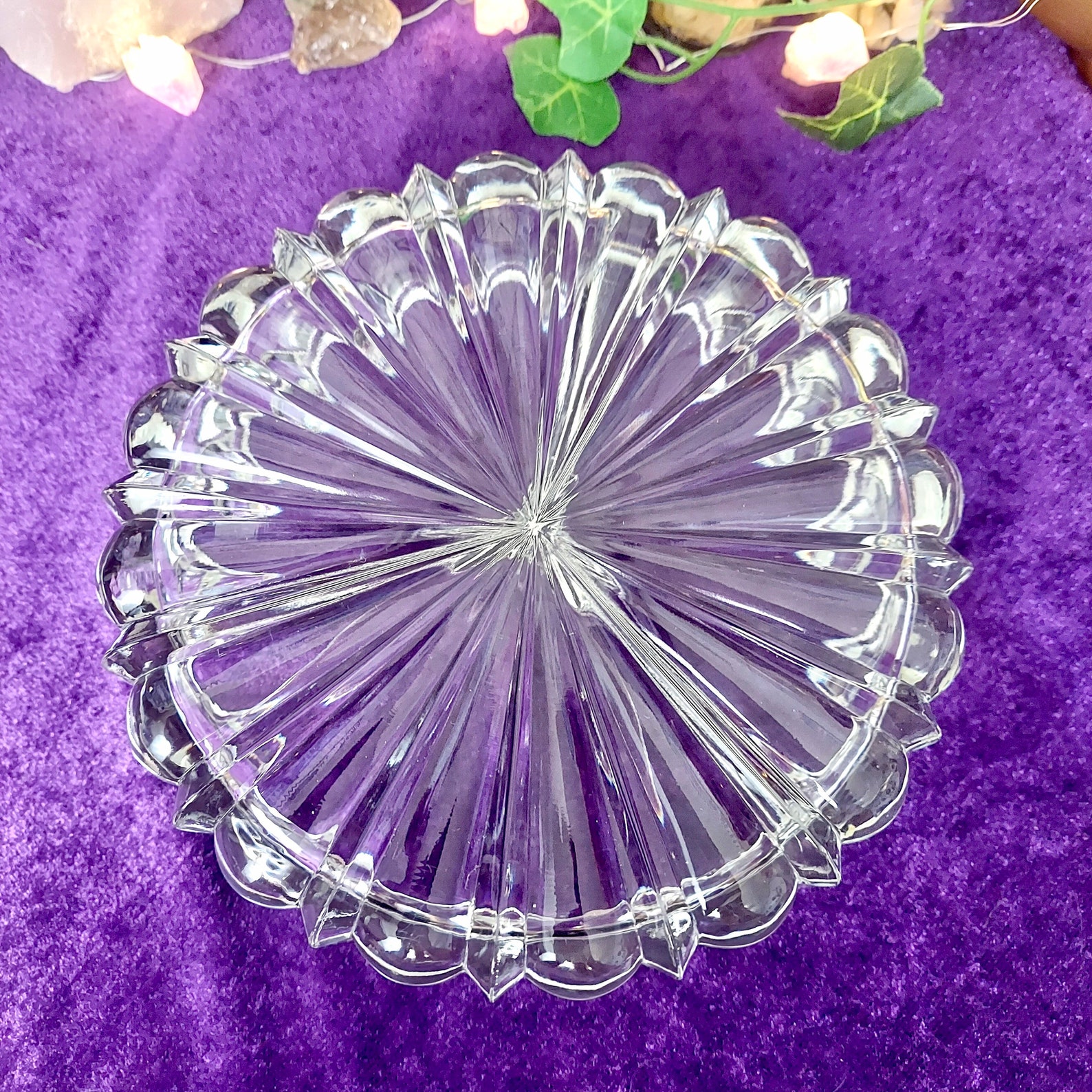 GLASS STASH TRAY Vintage Ash Tray Heavy Glass Tray Etsy